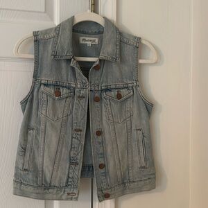 Madewell Light Wash Denim Jean Vest NWT